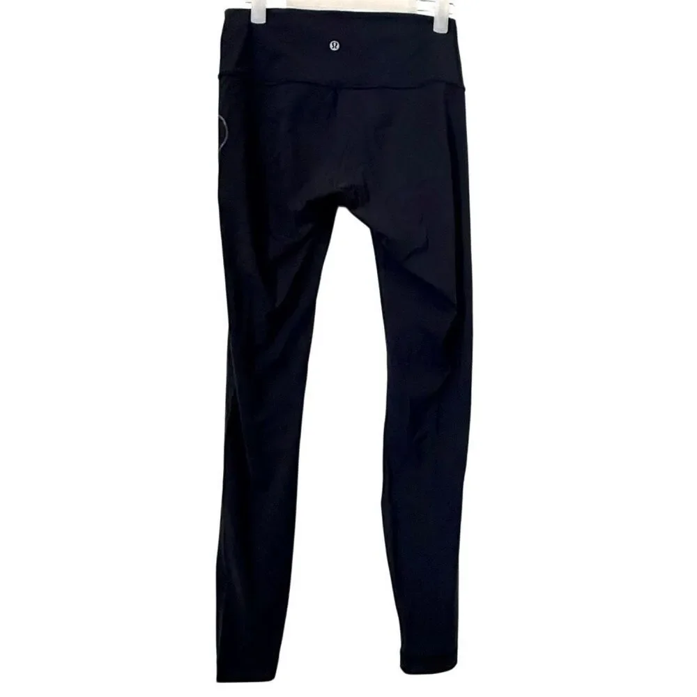 Lululemon X SoulCycle Florida High Waisted Graphic Pull-on Black Leggings Sz 8